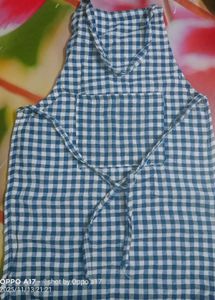 Elegant Green cotton Saree with Kitchen Apron