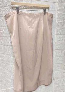 XXL Size Straight Cream Skirt