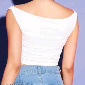 Off-Shoulder White Top