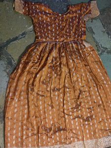 Elegant Orenge Ethnic Gown