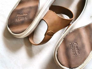 Bata Comfit Women Tan Comfortable Flat Sandal
