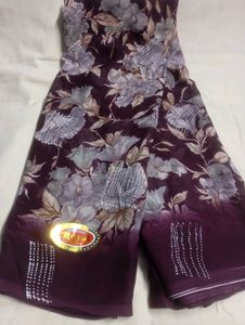 Chiffon Stone Saree