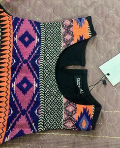 Aztec Print Crop Top, Brand New