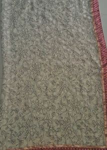 Elegant cream saree