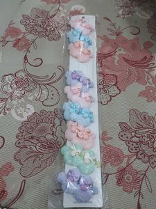 Cute Fuzzy Hair Clips - Set of 9