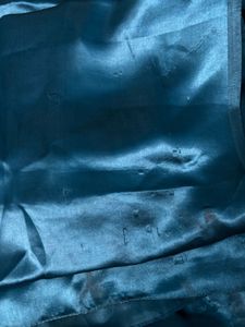 satin blue saree