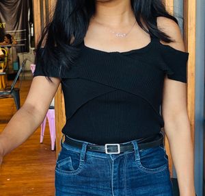 Black Off Shoulder Top