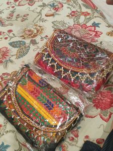 Embroidered Boho Bags Combo Of Two