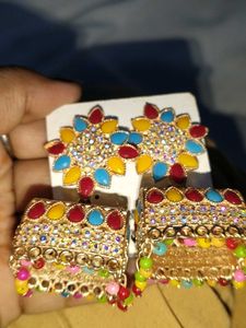 Colorful Jhumka Earrings