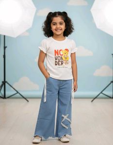 Cute Bear Tee &amp; Denim Pant Set Sizes 24,28,32