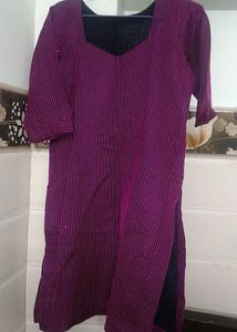Pink Black Simple Wear Kurti