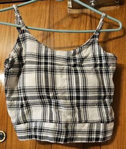 Checkered Crop Top New