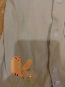 Baby Blue Embroidered Romper