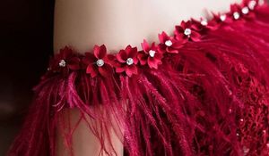 Wine Tulle Short Prom Homecoming Dress
