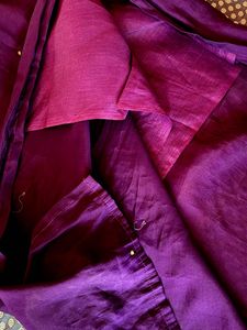 purple elegant kurta pant set