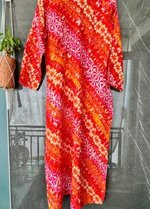 Red Printed Kurti
