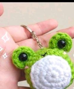 Humble Hooks-Crochet Cute Frog Keychain