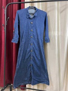 Denim Button-Down Dress