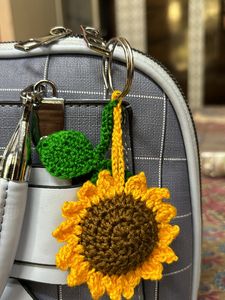 Sunflower CROCHET KEYCHAIN HANDMADE
