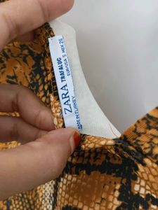 ZARA SNACK PRINT BODYCON DRESS