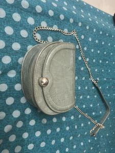 Vintage Green Croc Embossed Handbag