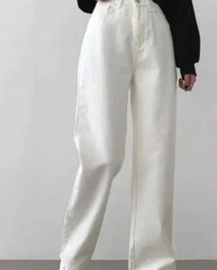 White Straight Leg Jeans