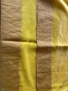 Raw mango Yellow Chanderi Saree