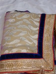 Elegant Embroidered Sarees - Set of Two