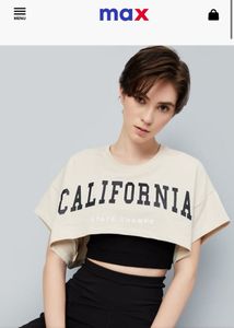 Oversized Crop T-shirt With Camisole
