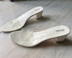 Fashion Clear Heeled Mules