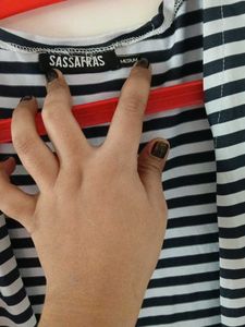 Striped Open Front shrug