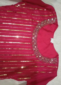 Pink Sequins Kurti &amp; Sharara