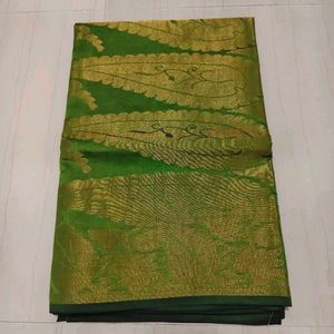 Green &amp; Gold Saree