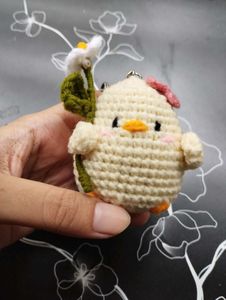 Crochet Chick with Flower