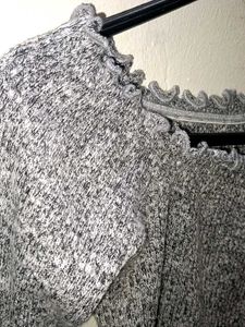 Gray Off-Shoulder Crop Top