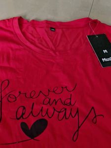 Red New Tshirt. Although Lable Is XXL OK For 38