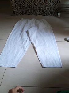 Mens White Ethnic Bottom Pyjama