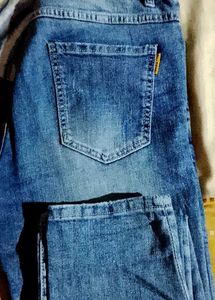 Vintage Wash Denim Jeans For Men Size 30