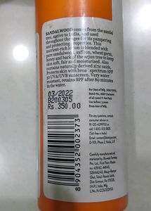 Sun Shield Sandalwood 50+Spf Sunscreen Lotion120ml