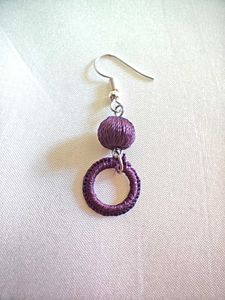 Violet Silk Thread Earrings