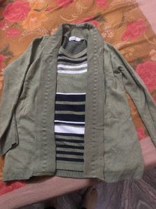 Stylish Green Cardigan