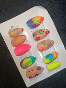 Colorful Press-On Nail Set