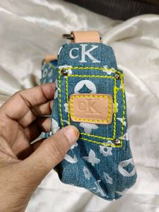 CK Denim Shoulder Bag