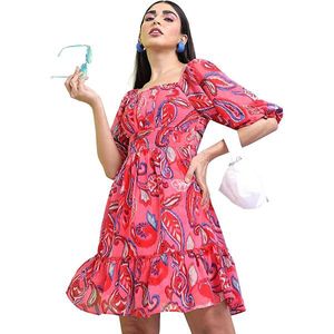 Tokyo Talkies Branded Paisley Print Dress