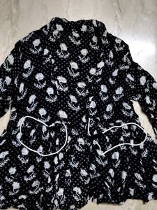 Floral Print open cape top