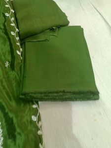 Green Embellished Suit Fabric