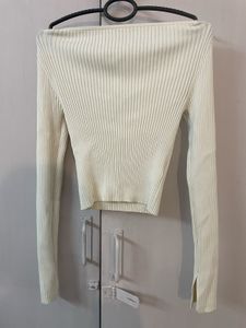 h&m boat neck knit top