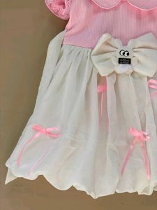🆕️Cute Pink &amp; White Baby Dress