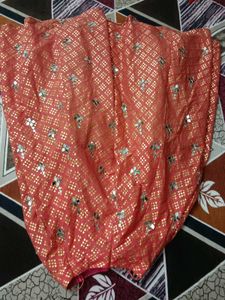 Elegant Mirror Work Ethnic Gown