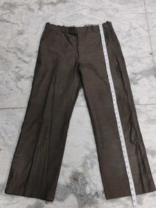 Brown Colour Formal Silk Pant